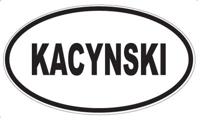 KACYNSKI - Oval Magnet