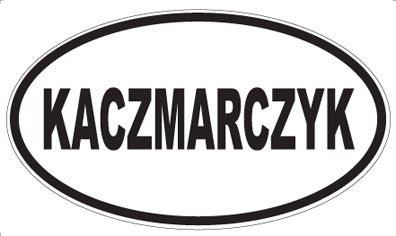 KACZMARCZYK - Oval Sticker