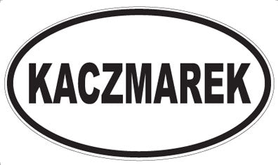 KACZMAREK - Oval Magnet
