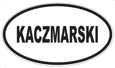 KACZMARSKI - Oval Magnet