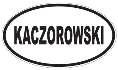 KACZOROWSKI - Oval Sticker