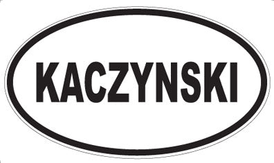 KACZYNSKI - Oval Sticker