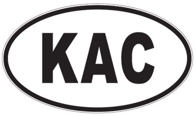 KAC - 3 Letter Initials Oval Magnet