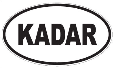 KADAR - Oval Sticker