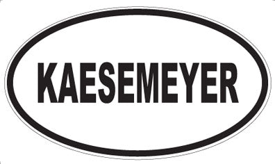 KAESEMEYER - Oval Sticker