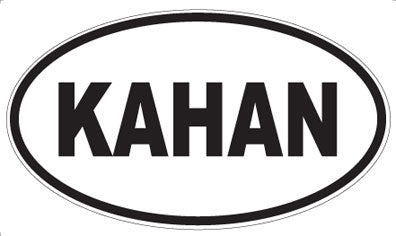KAHAN - Oval Magnet