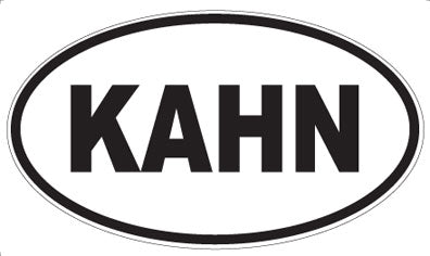 KAHN - Oval Sticker