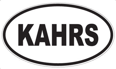 KAHRS - Oval Sticker