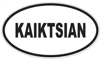 KAIKTSIAN - Oval Sticker