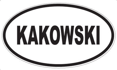 KAKOWSKI - Oval Magnet