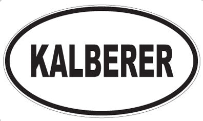 KALBERER - Oval Sticker