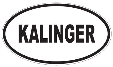 KALINGER - Oval Sticker