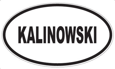 KALINOWSKI - Oval Sticker