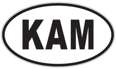 KAM - 3 Letter Initials Oval Magnet