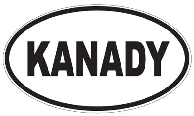 KANADY - Oval Sticker