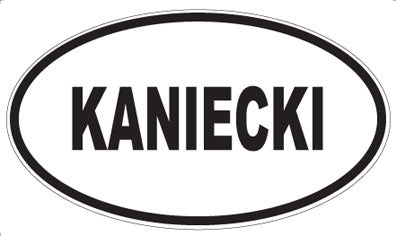 KANIECKI - Oval Sticker