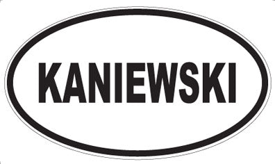KANIEWSKI - Oval Sticker