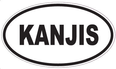KANJIS - Oval Sticker