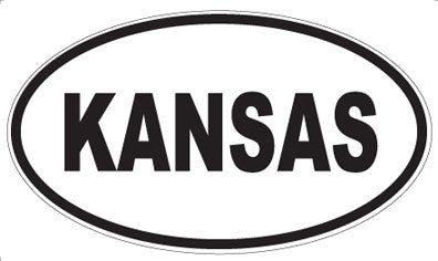 KANSAS - Oval Sticker
