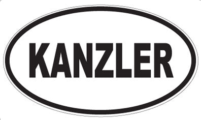 KANZLER - Oval Sticker