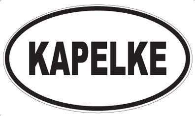 KAPELKE - Oval Sticker