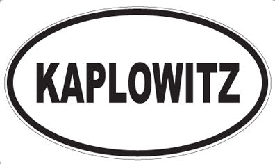 KAPLOWITZ - Oval Magnet