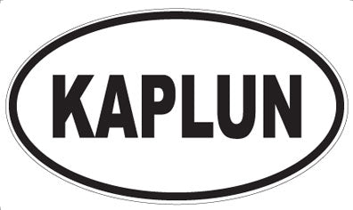 KAPLUN - Oval Sticker