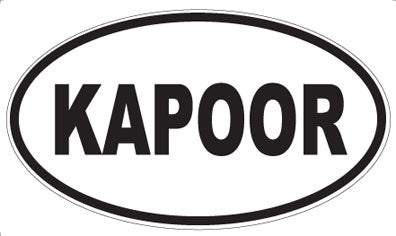 KAPOOR - Oval Sticker