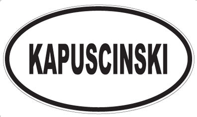 KAPUSCINSKI - Oval Sticker