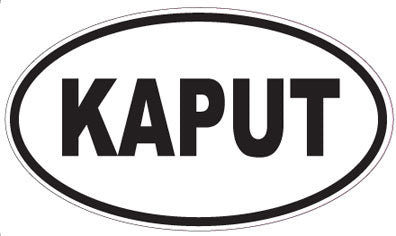 KAPUT - Oval Sticker