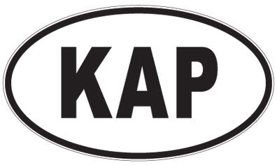 KAP - 3 Letter Initials Oval Magnet