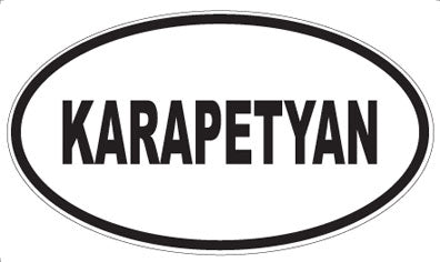 KARAPETYAN - Oval Sticker