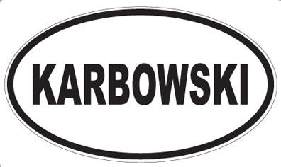 KARBOWSKI - Oval Sticker