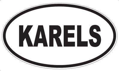 KARELS - Oval Sticker