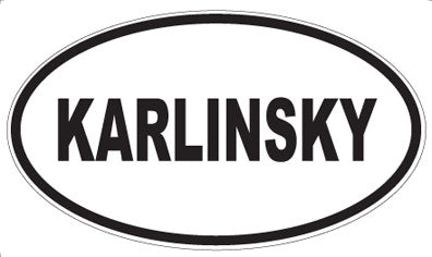KARLINSKY - Oval Sticker