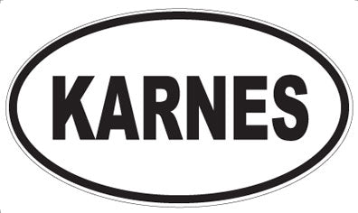 KARNES - Oval Sticker