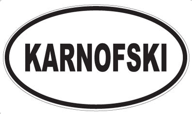 KARNOFSKI - Oval Sticker
