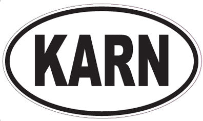 KARN - Oval Sticker