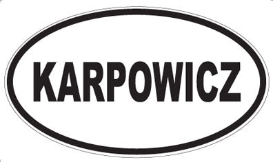 KARPOWICZ - Oval Sticker