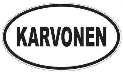 KARVONEN - Oval Sticker