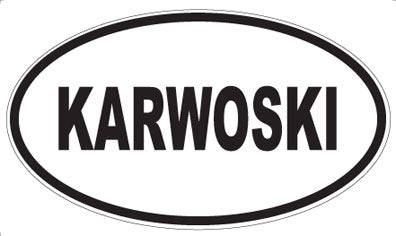 KARWOSKI - Oval Sticker