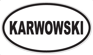 KARWOWSKI - Oval Sticker