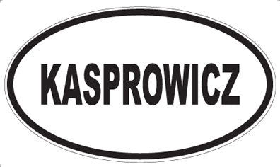 KASPROWICZ - Oval Sticker