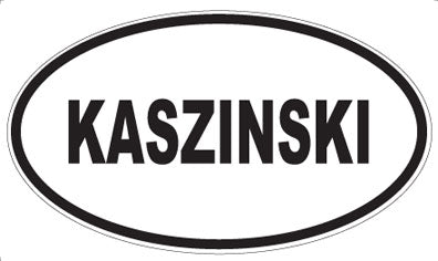 KASZINSKI - Oval Sticker