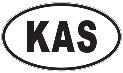 KAS - 3 Letter Initials Oval Magnet