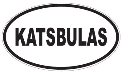 KATSBULAS - Oval Sticker
