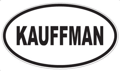 KAUFFMAN - Oval Sticker