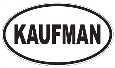 KAUFMAN - Oval Sticker