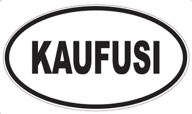 KAUFUSI - Oval Sticker