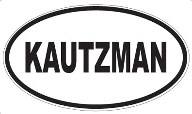 KAUTZMAN - Oval Sticker